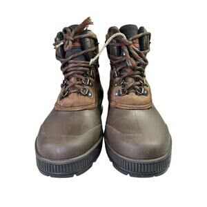 Sorel Kaufman Brown Leather Short Ankle Winter Felt Liner Boots Women 10